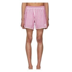 Men's Noah Pink Seersucker Swim Shorts Trunks - Sz M